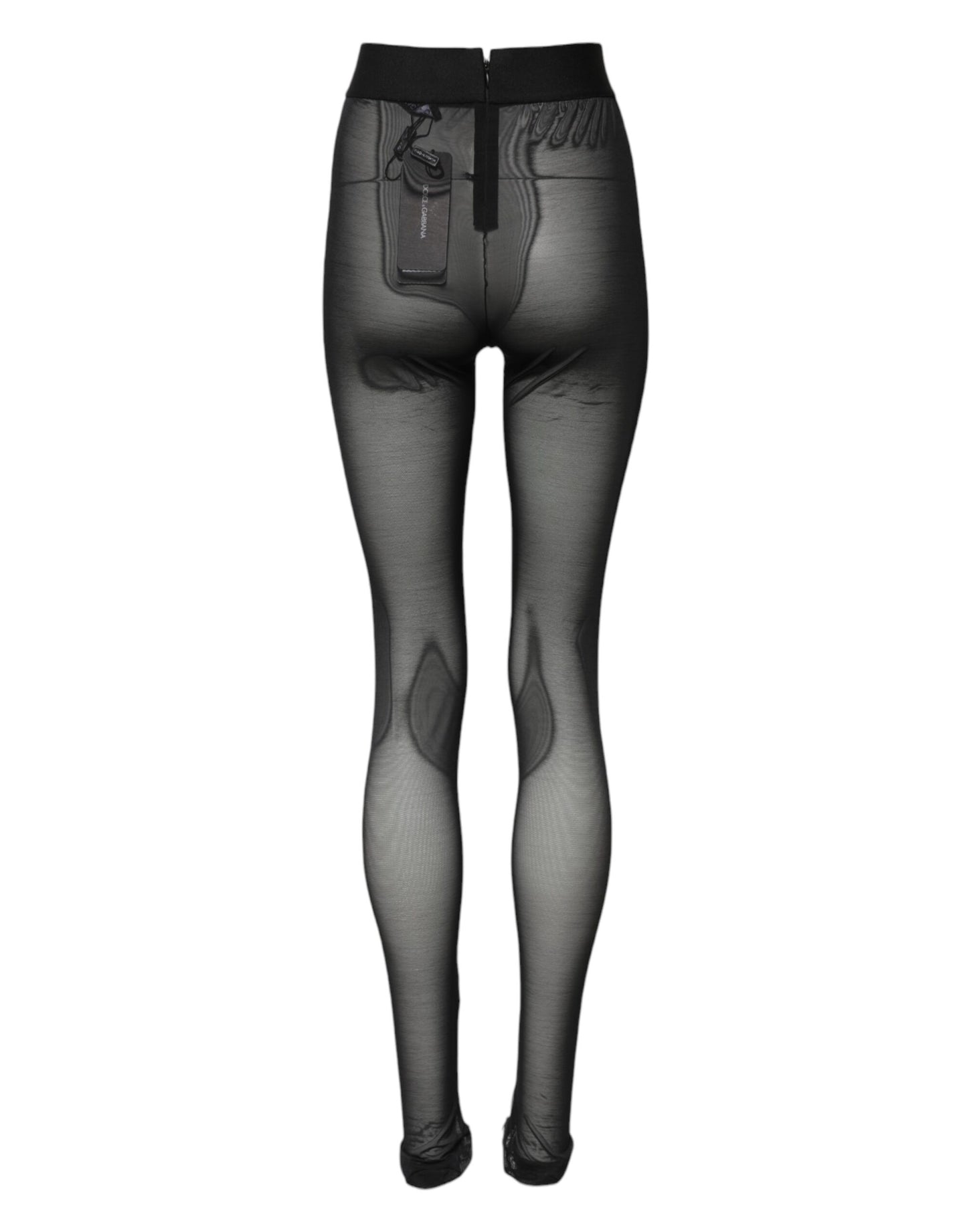 Dolce & Gabbana Black Nylon Leggings Stretch Pants
