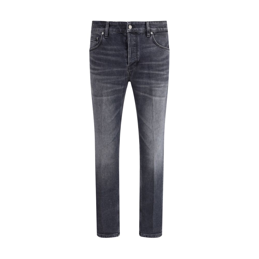PT Torino Gray Cotton Slim Fit Jeans
