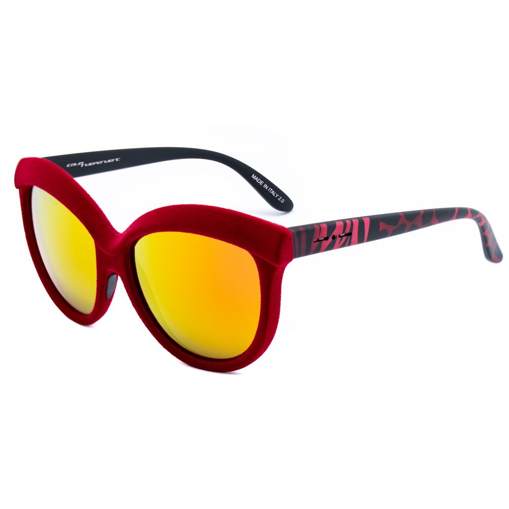 Italia Independent Red Acetate Sunglasses