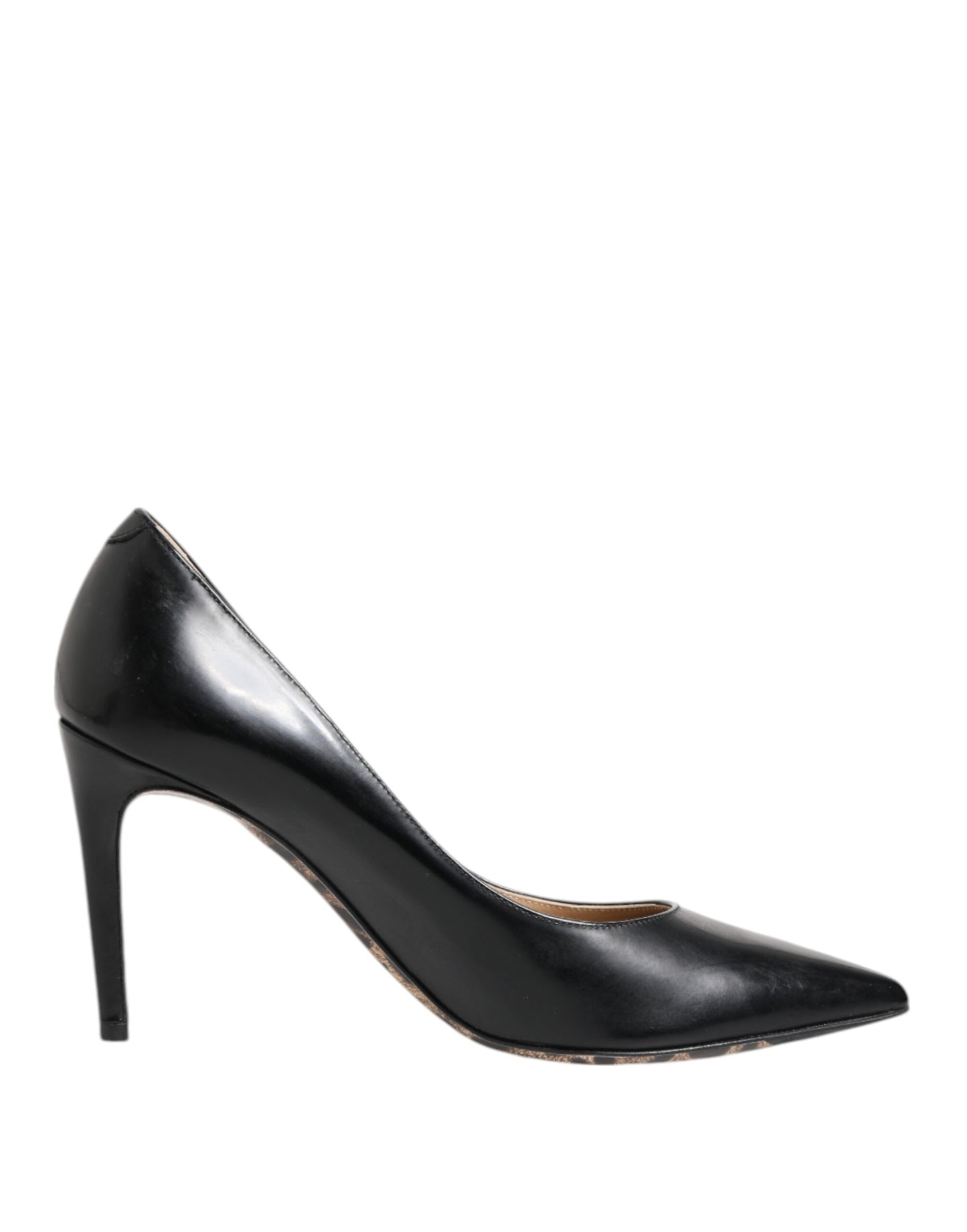 Dolce & Gabbana Black Calf Leather Stiletto Heels Pumps Shoes