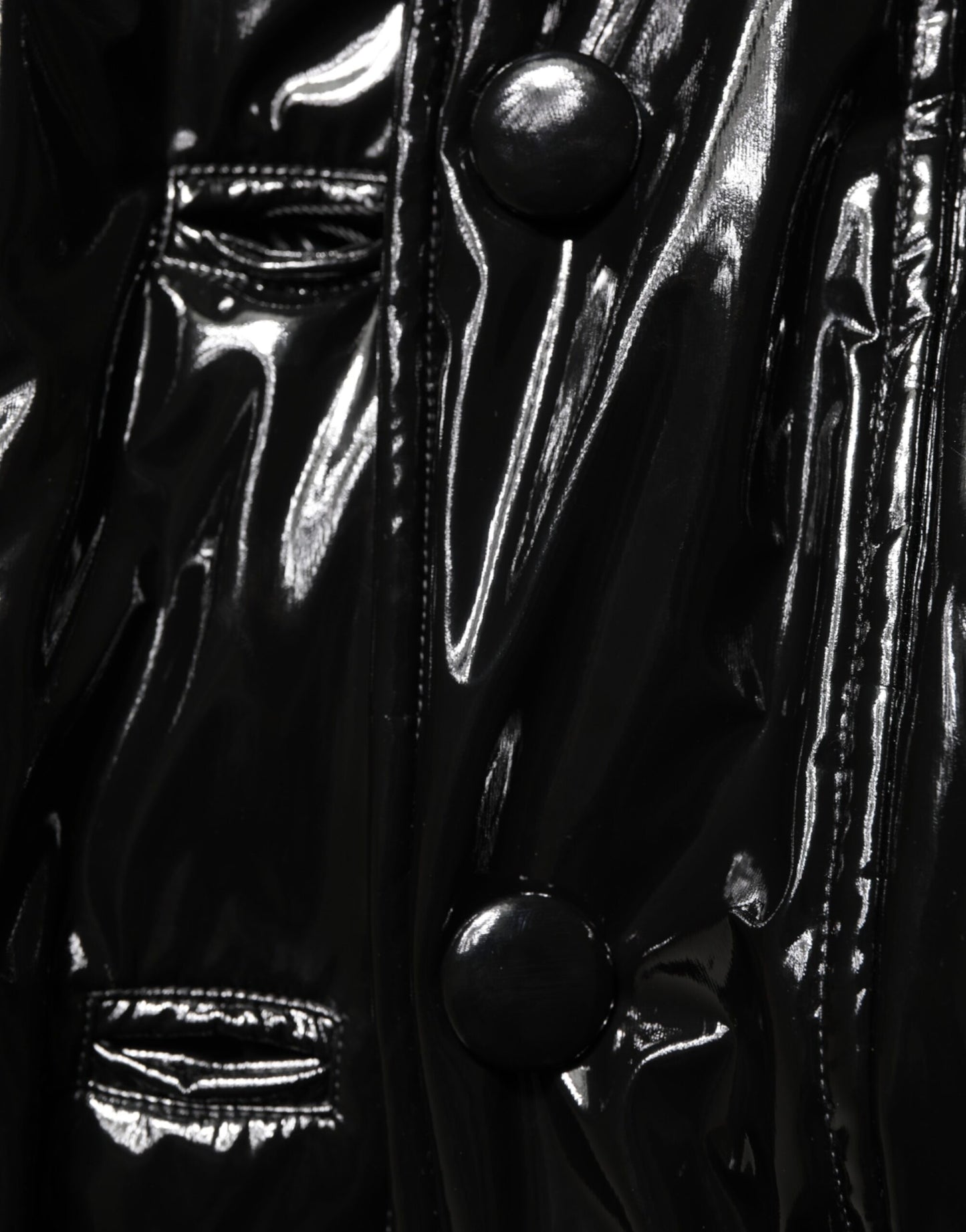 Dolce & Gabbana Polyester Black Quilted Puffer Coat  Jacket