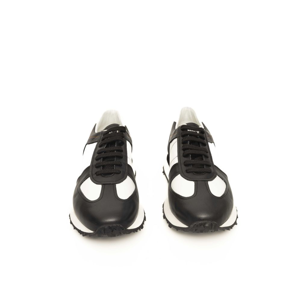Cerruti 1881 Black And White Calfskin Sneaker