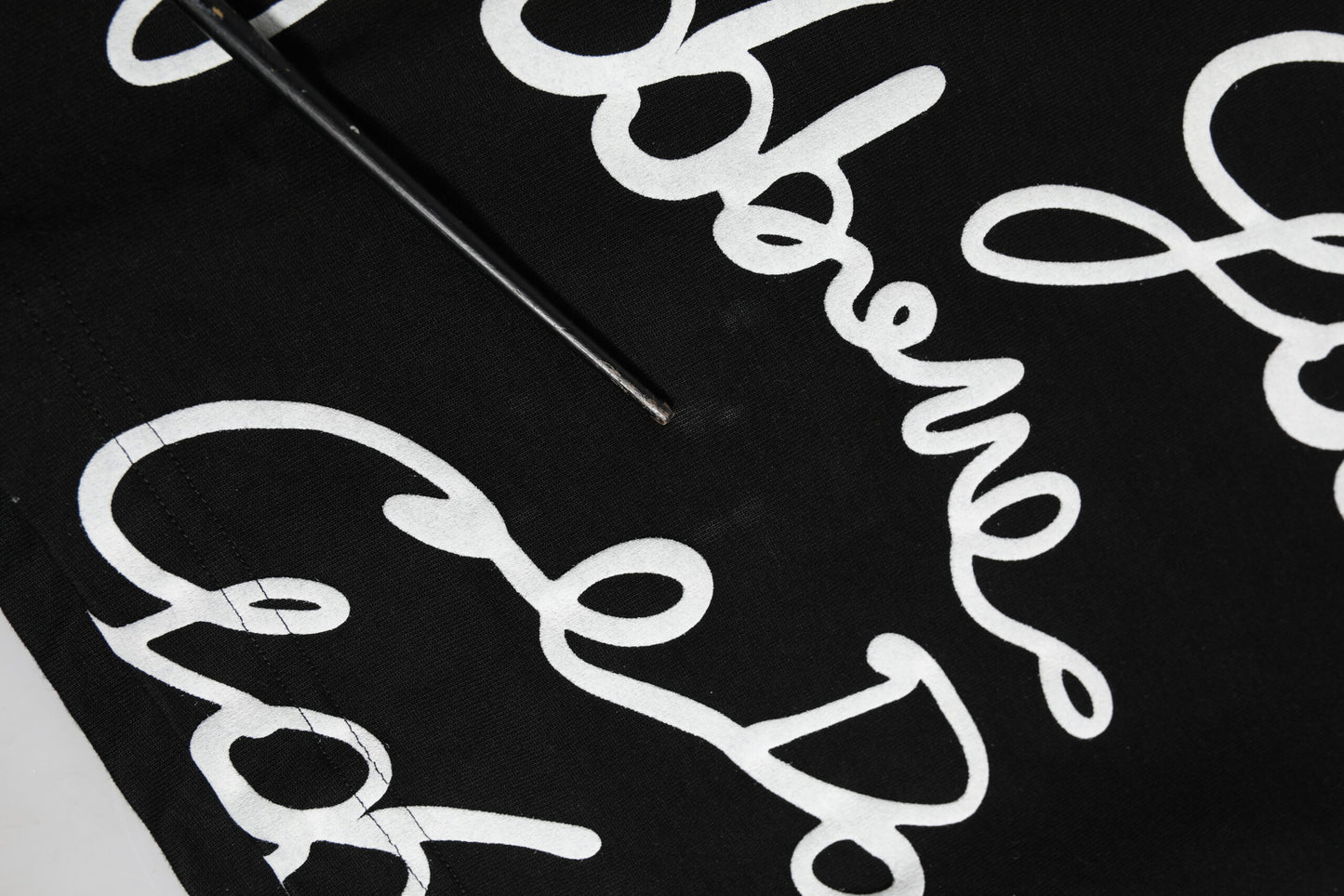 Dolce & Gabbana Black Logo Print Cotton Crew Neck T-shirt