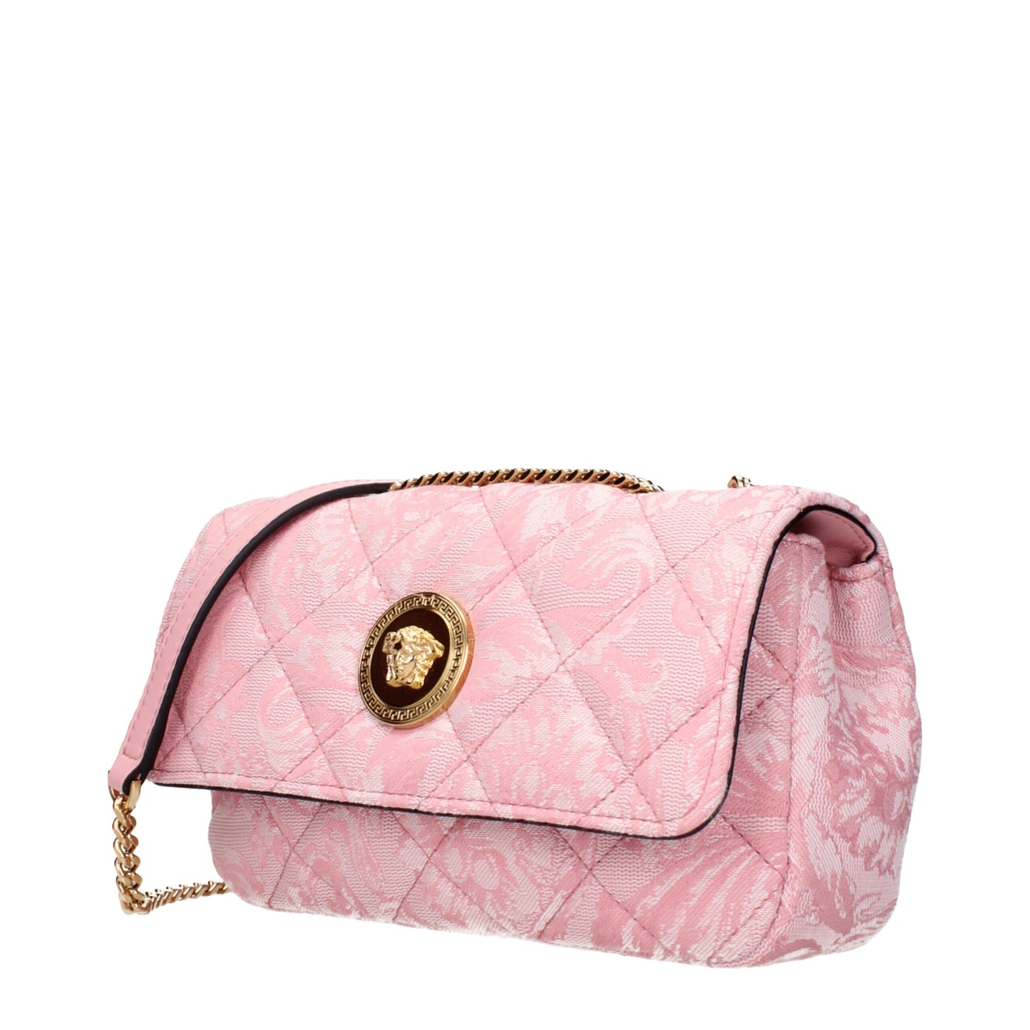 Versace Pink Fabric Shoulder Bag