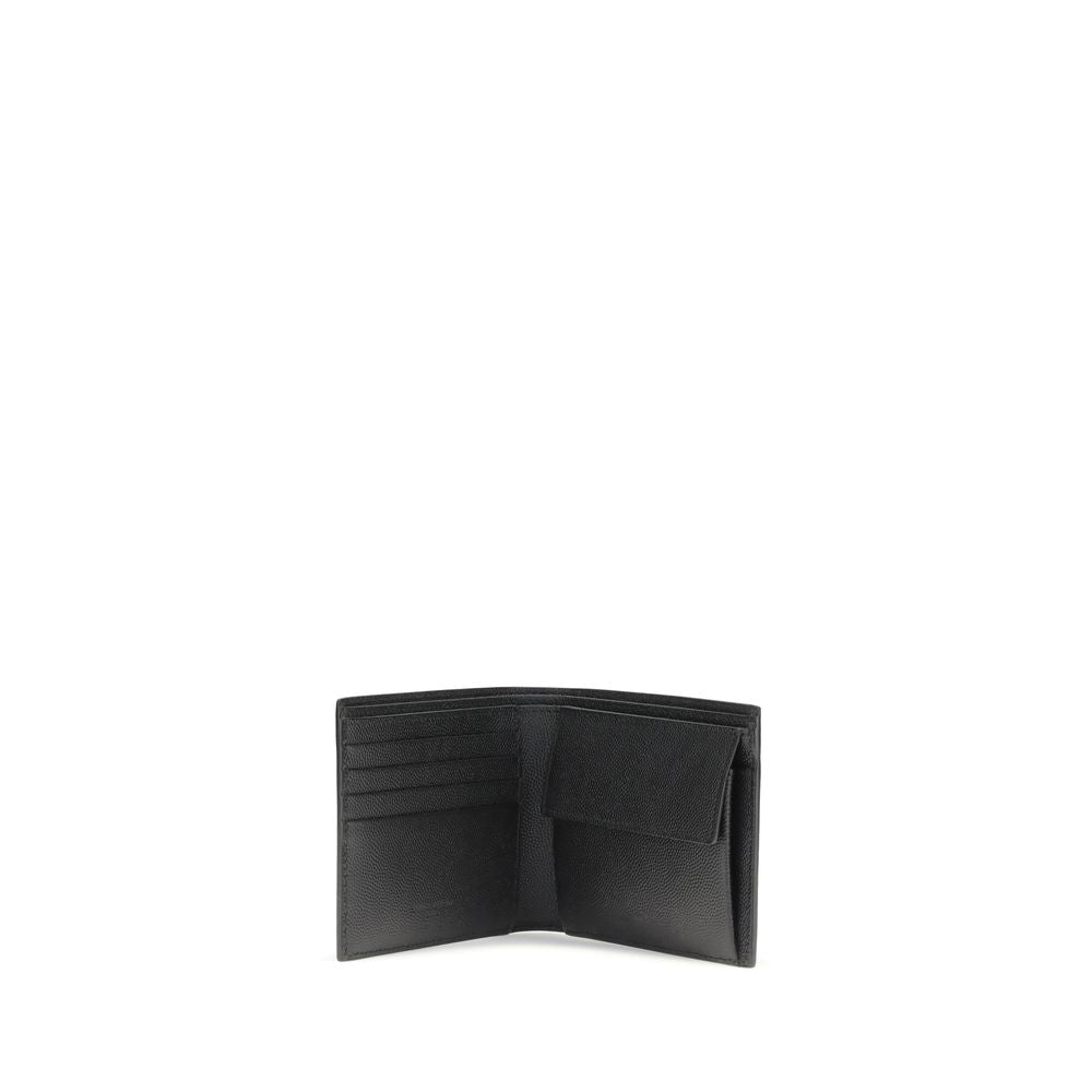 Saint Laurent Black Calf Leather Bos Taurus Wallet