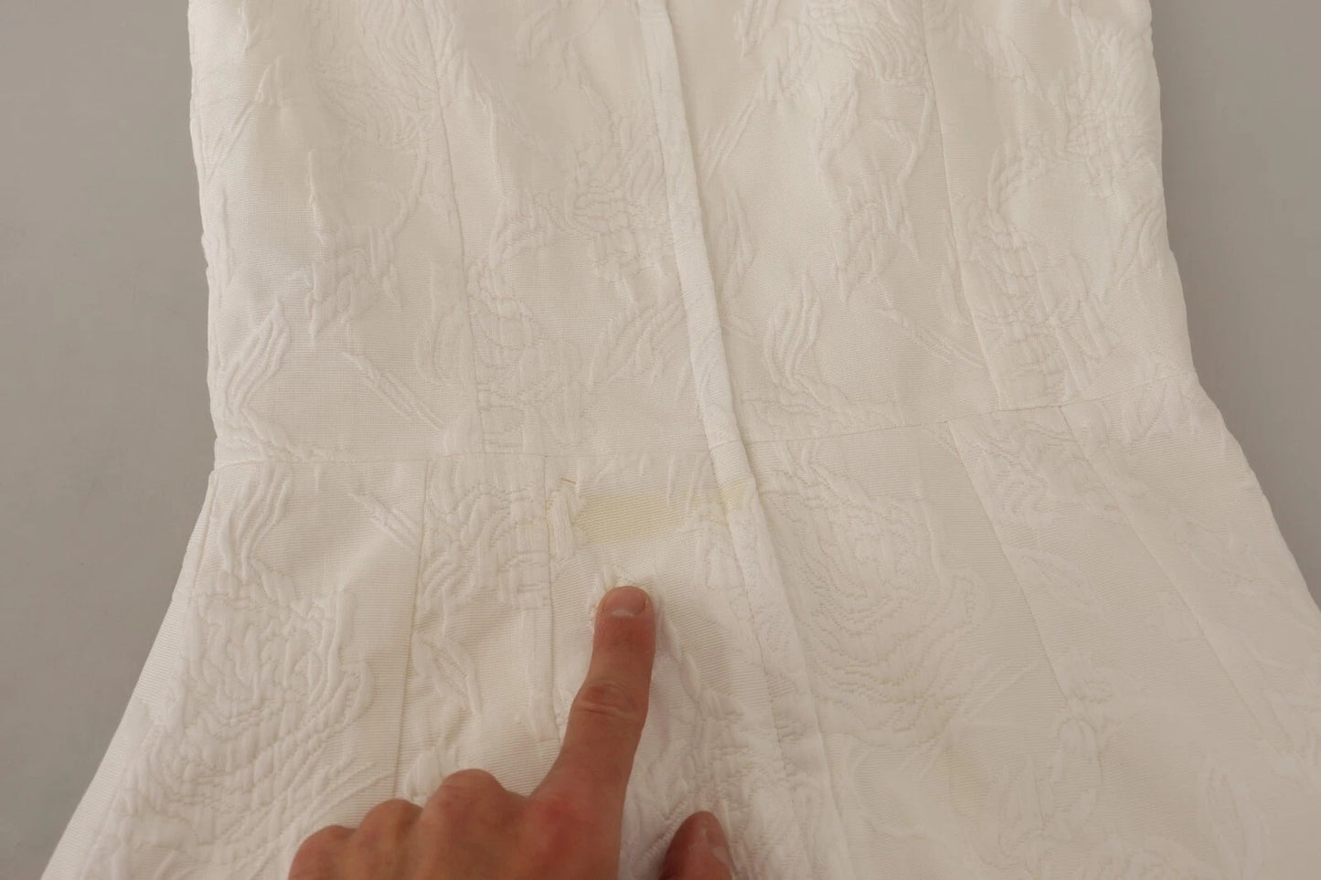 Dolce & Gabbana White Floral Sleeveless Sheath Mini Dress