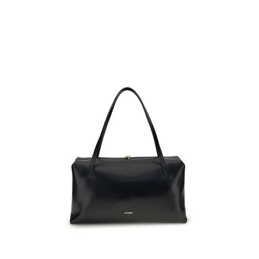 Jil Sander Black Calf Leather Bos Taurus Shoulder Bag