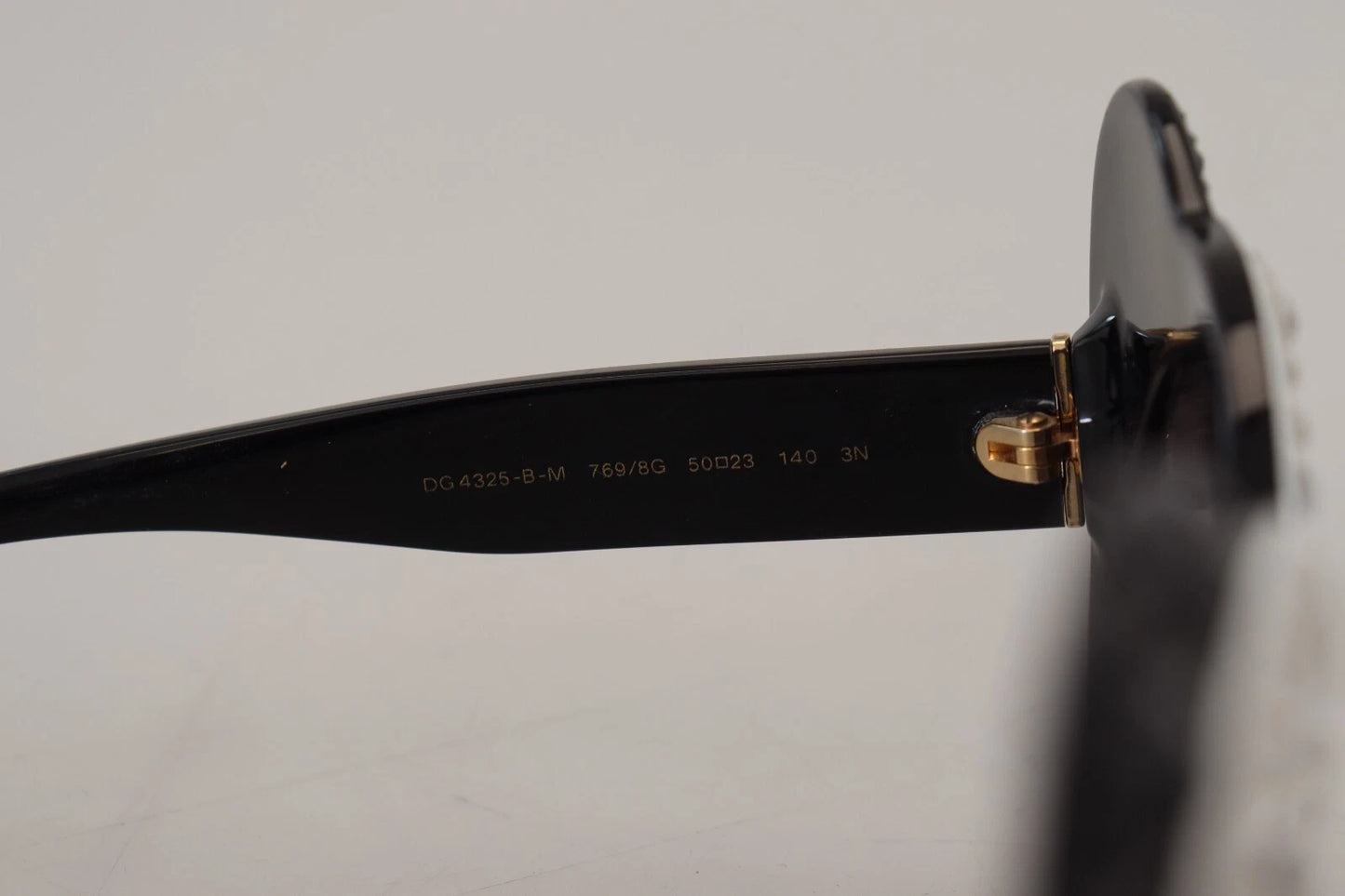 Dolce & Gabbana DG4325BM White Black Acetate Crystal Shades Sunglasses