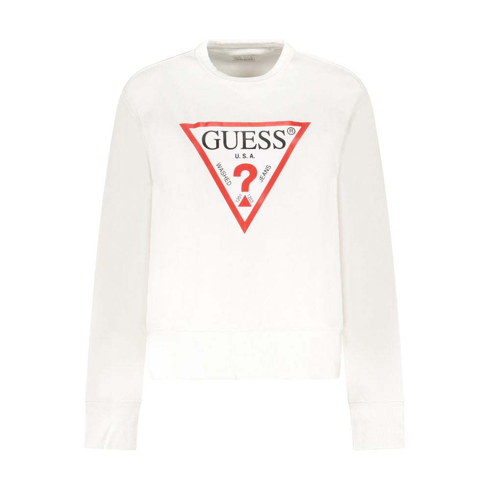 Guess Jeans White Cotton Sweatshirt