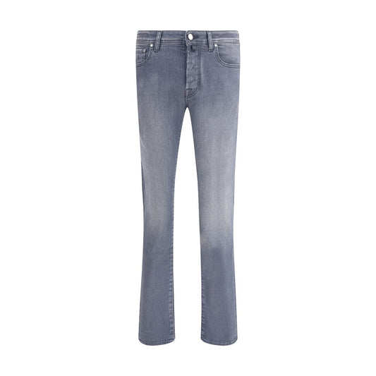 Jacob Cohen Gray Cotton Slim Fit Jeans