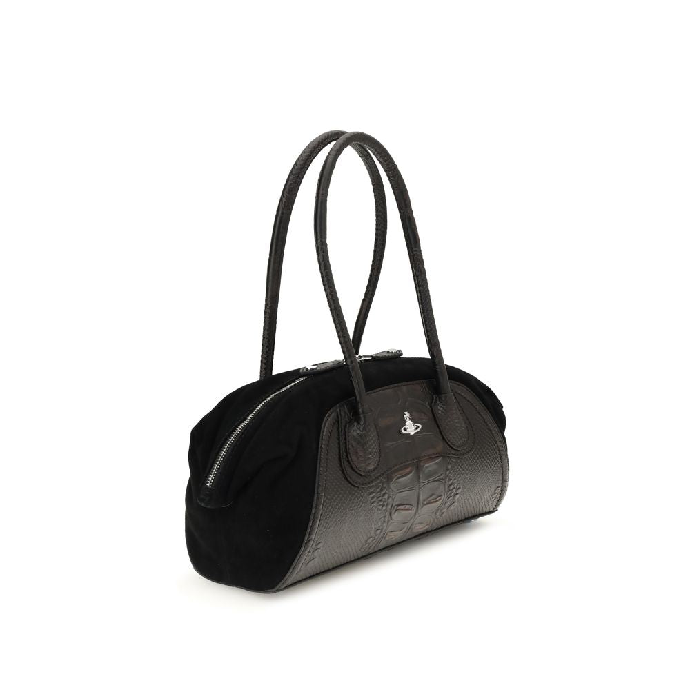 Vivienne Westwood Black Calf Leather Bos Taurus Shoulder Bag
