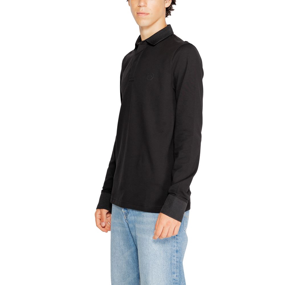 Armani Exchange Black Cotton Long Sleeve T-Shirt