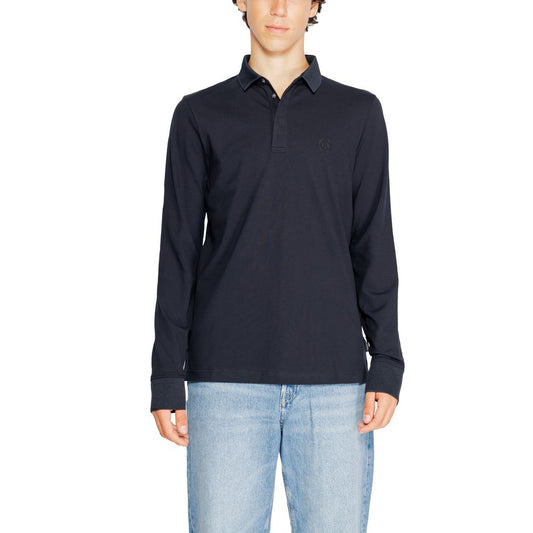 Armani Exchange Blue Cotton Long Sleeve T-Shirt