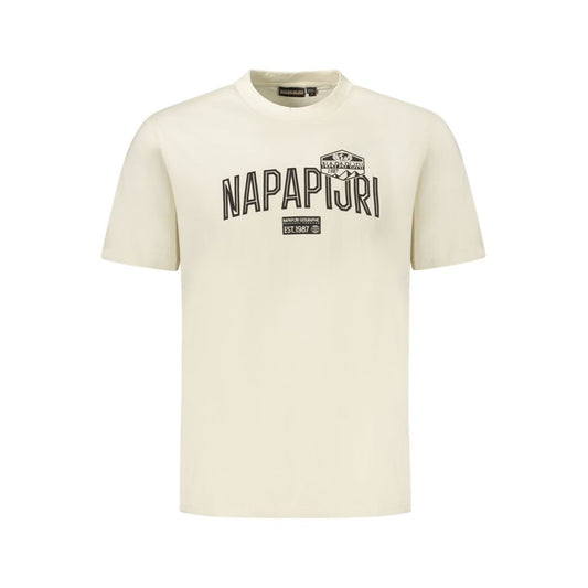 Napapijri Beige Cotton T-Shirt