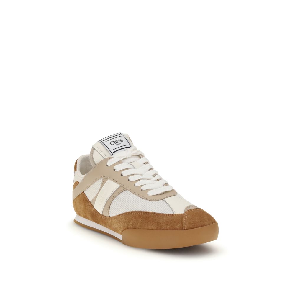 Chloé Brown Calf Leather Bos Taurus Athletic Sneakers