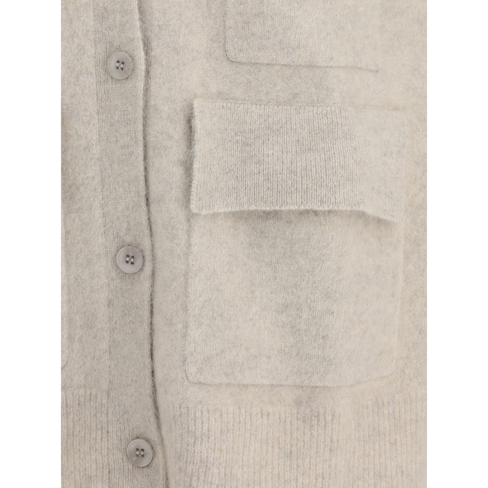 P.A.R.O.S.H. Cream Raccoon Fur Sleveless Jacket