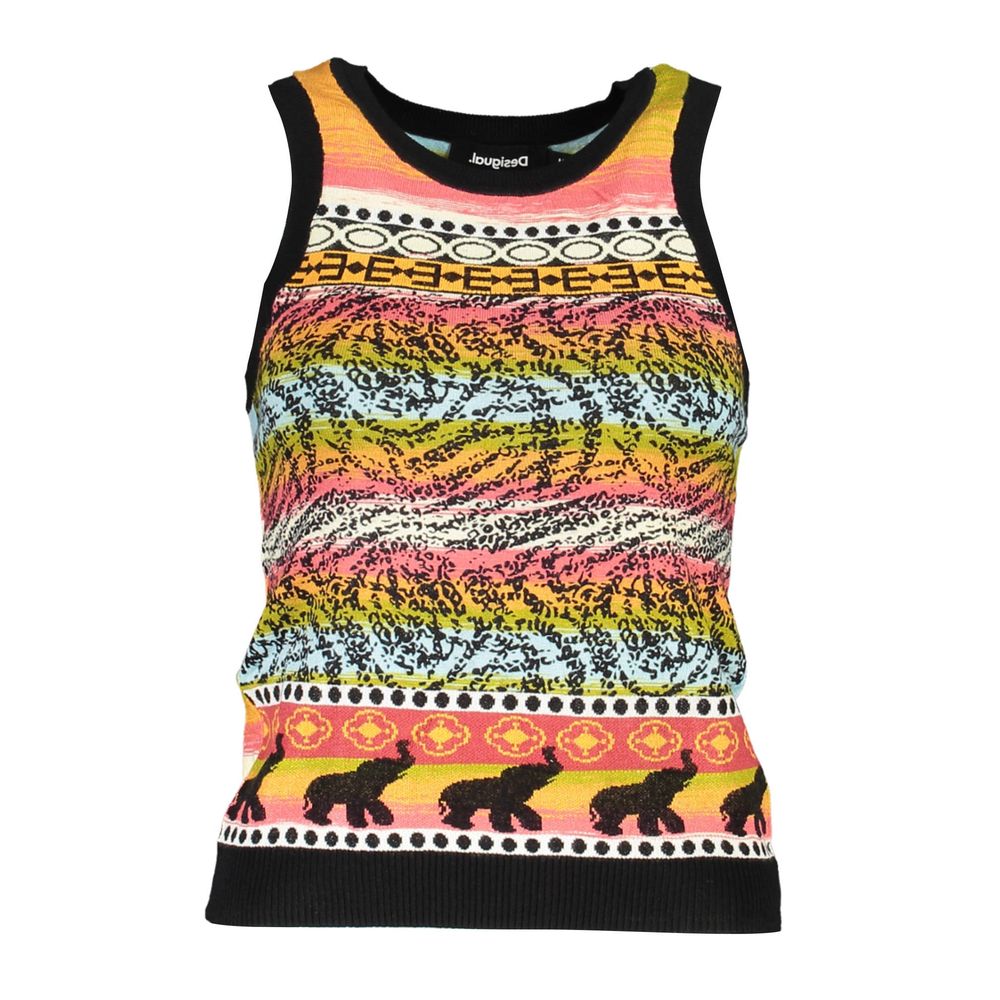 Desigual Black Cotton Tank Top