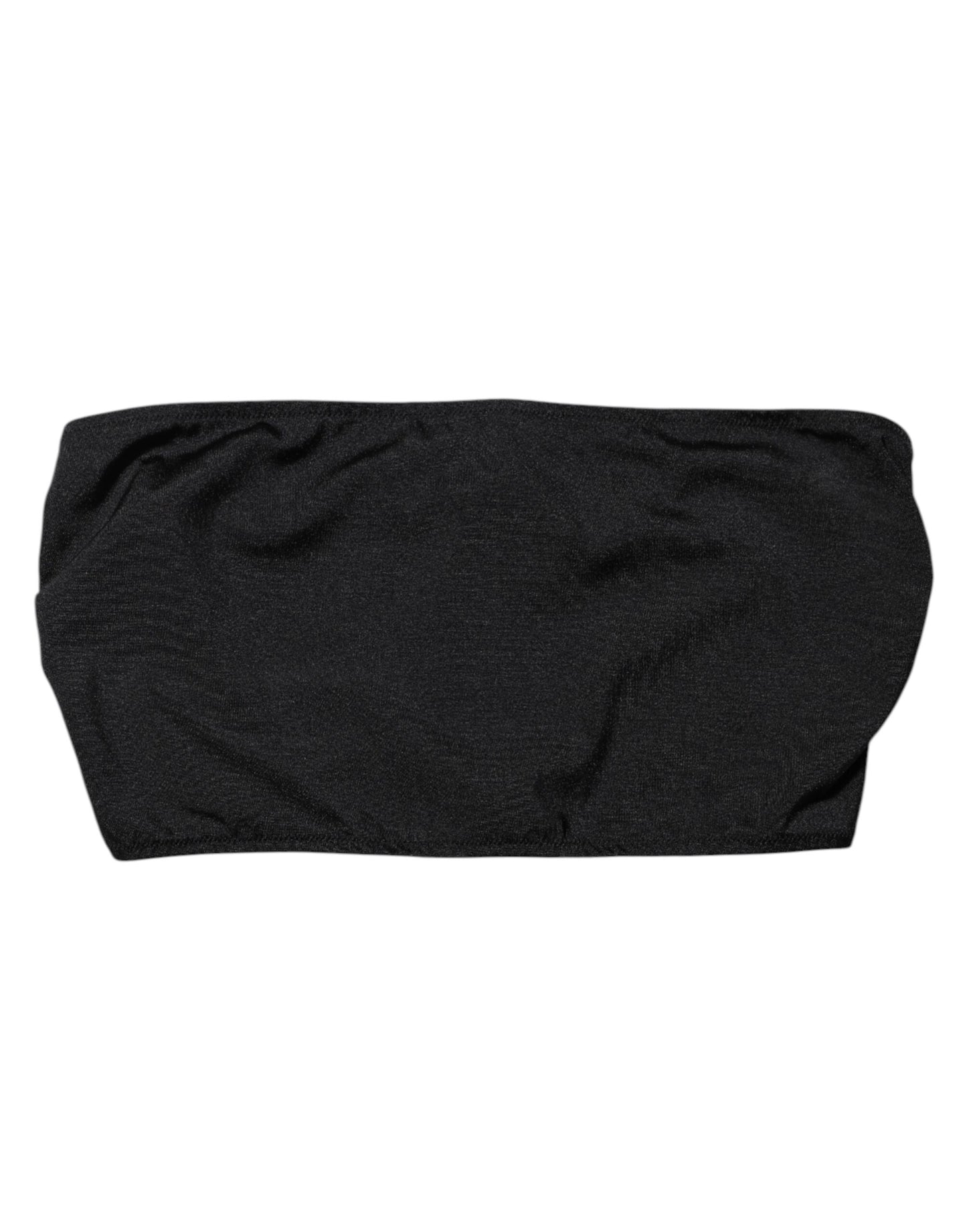 Dolce & Gabbana Black Nylon Blend Bandeau Strapless Tube Top