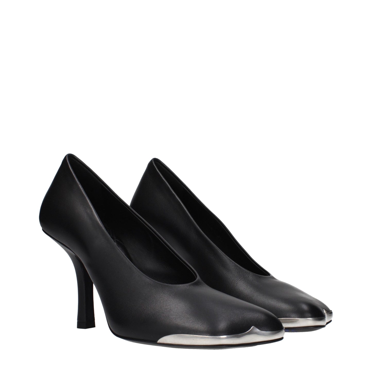 Burberry Black Leather High Heel Pumps