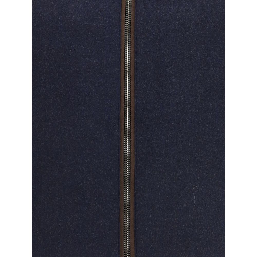 MooRER Blue Cashmere Bomber