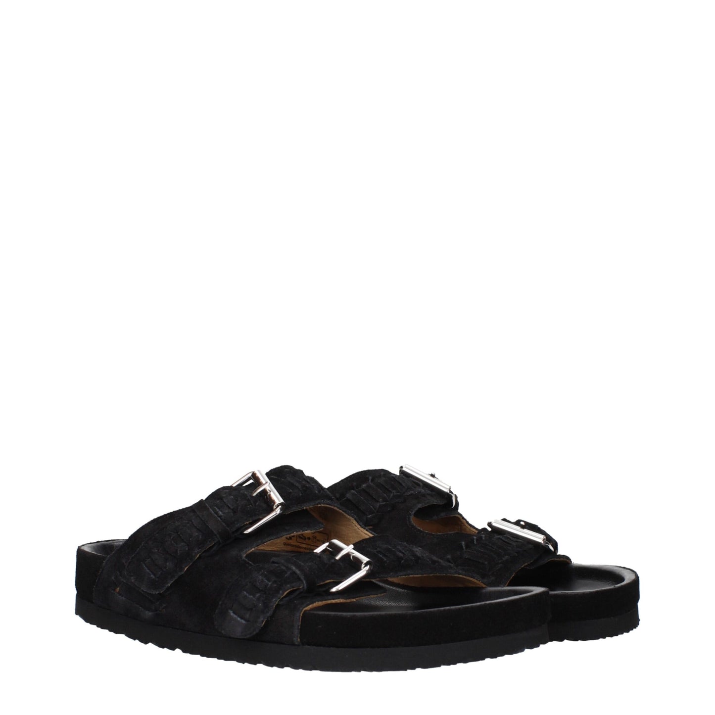 Isabel Marant Black Leather Slippers