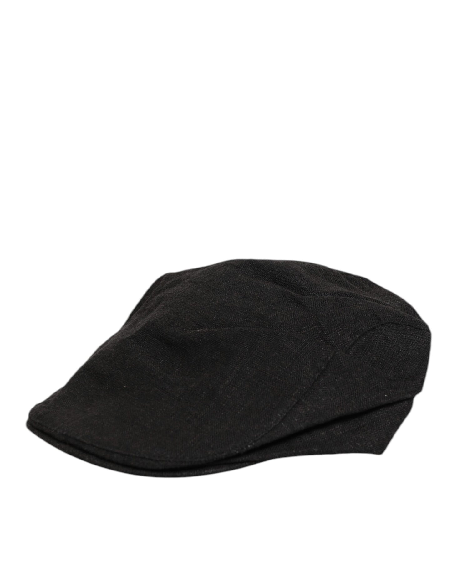 Dolce & Gabbana Black Cotton DG Logo Newsboy Cloth Capello Hat
