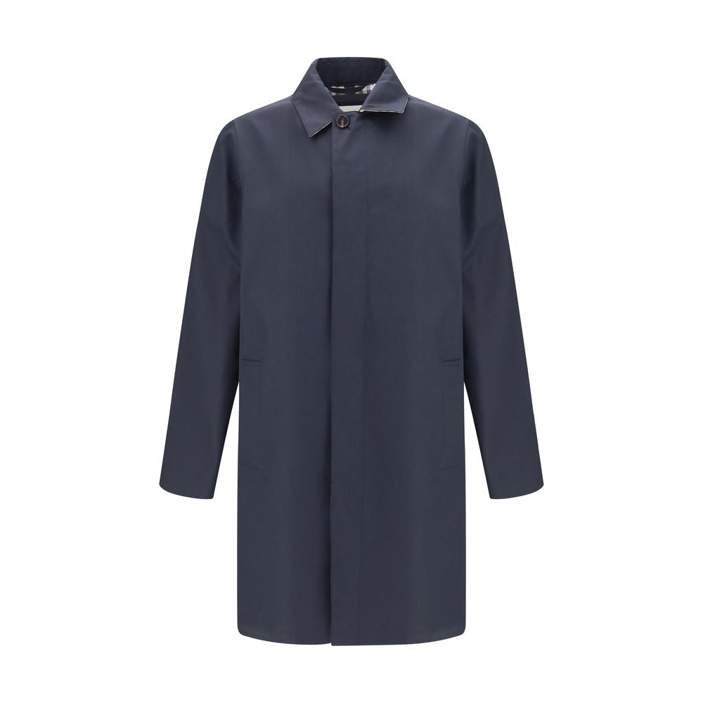 Burberry Blue Cotton Coat