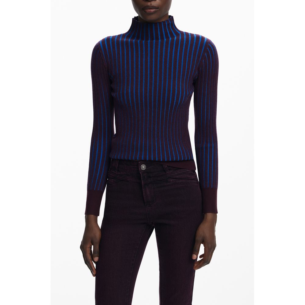 Desigual Brown Polyester Sweater