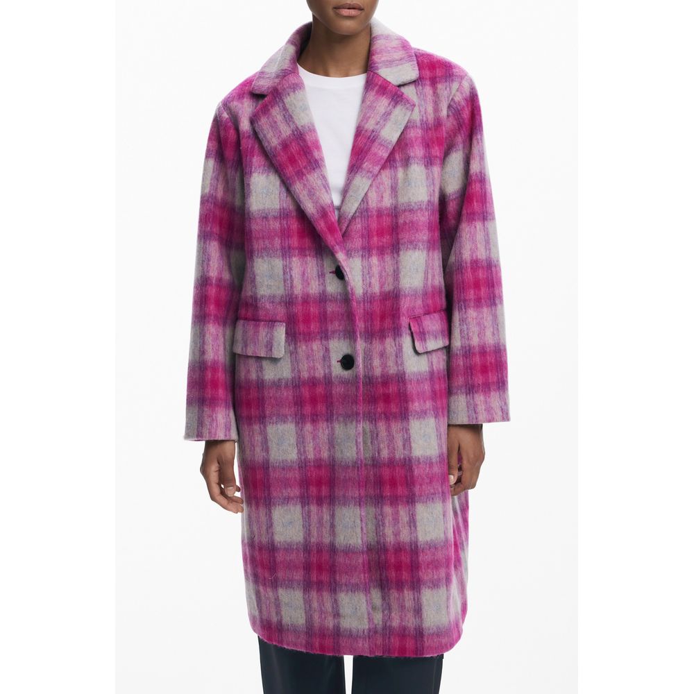 Desigual Pink Wool Jackets & Coat