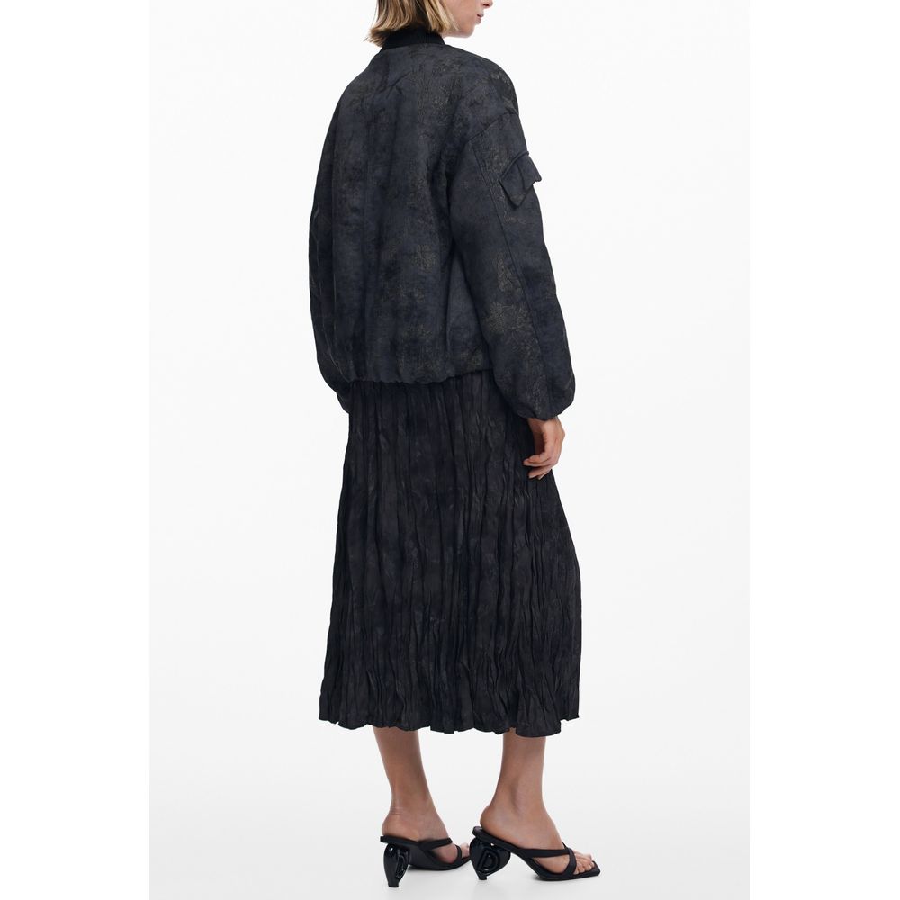 Desigual Black Polyester Jackets & Coat