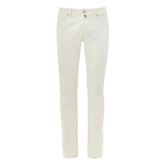Jacob Cohen White Cotton Skinny Jeans