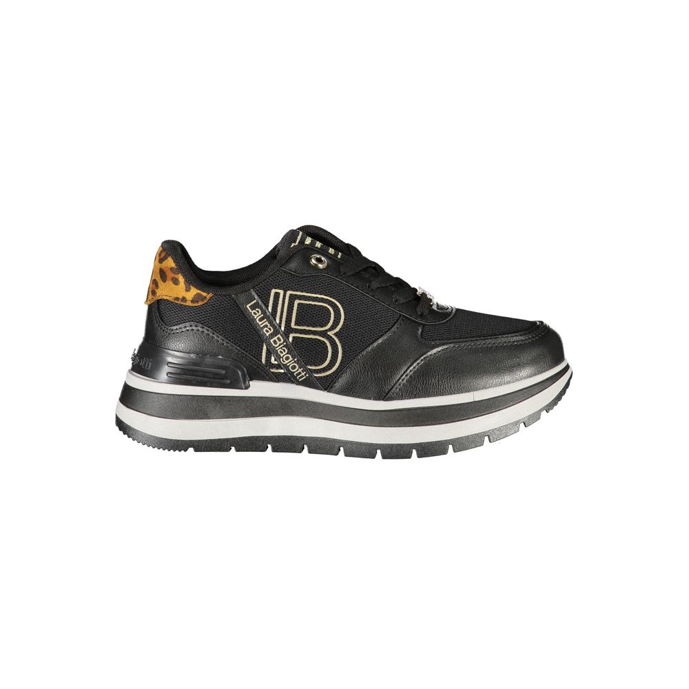 Laura Biagiotti Black Polyester Sneaker