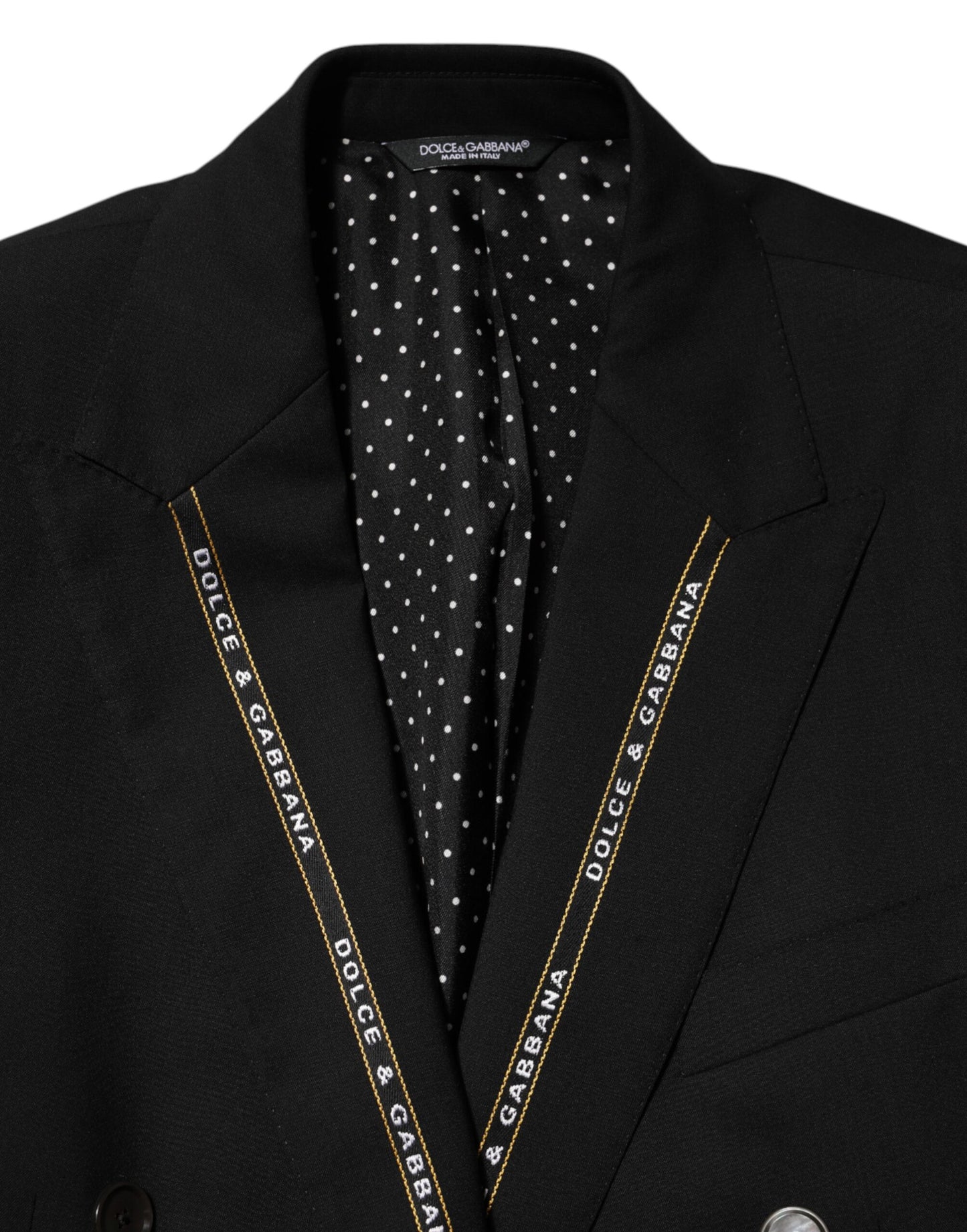 Dolce & Gabbana Black SICILIA Double Breasted Jacket Blazer