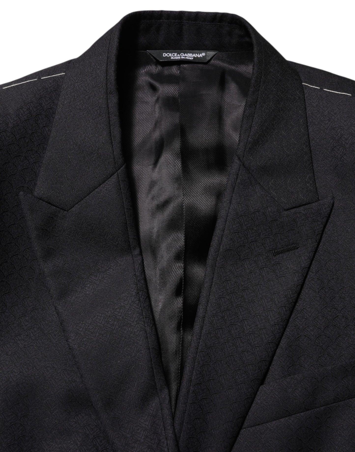 Dolce & Gabbana Black Wool 2 Buttons Suit Jacket Men Blazer