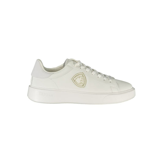 Blauer White Polyester Sneaker
