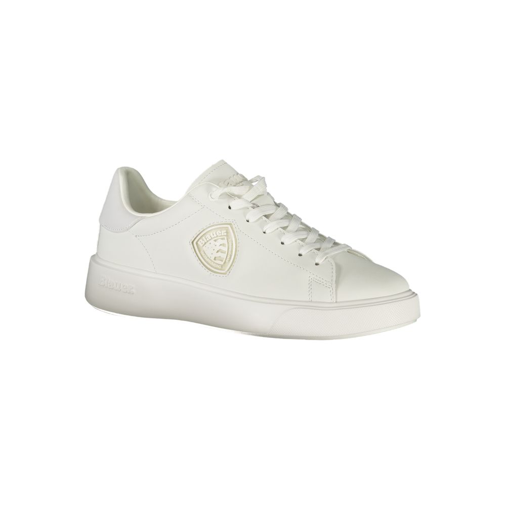 Blauer White Polyester Sneaker