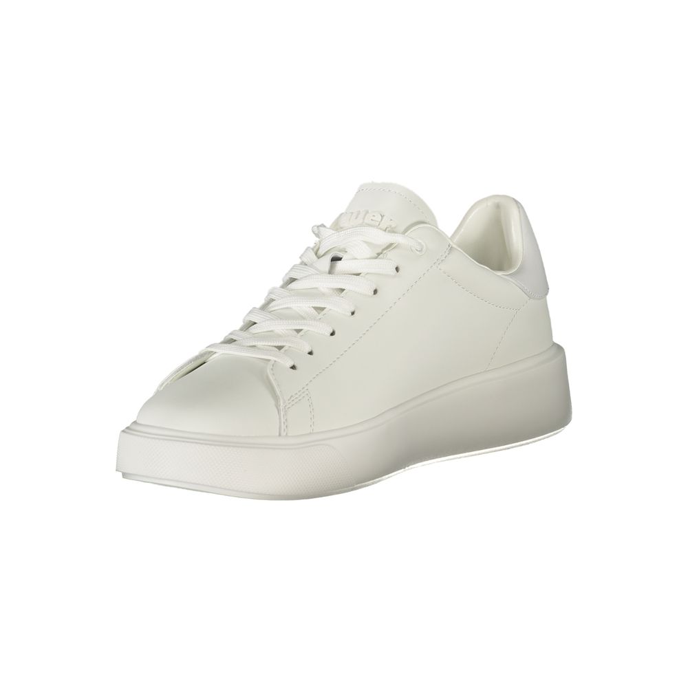 Blauer White Polyester Sneaker