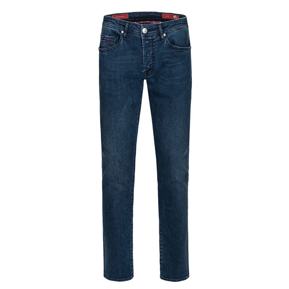 Tramarossa Blue Cotton Men's Slim-Fit Jean