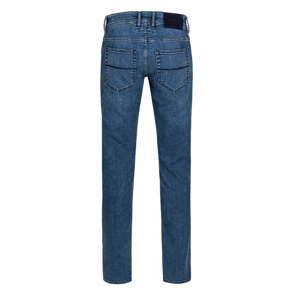 Tramarossa Blue Cotton Men's Slim-Fit Jeans