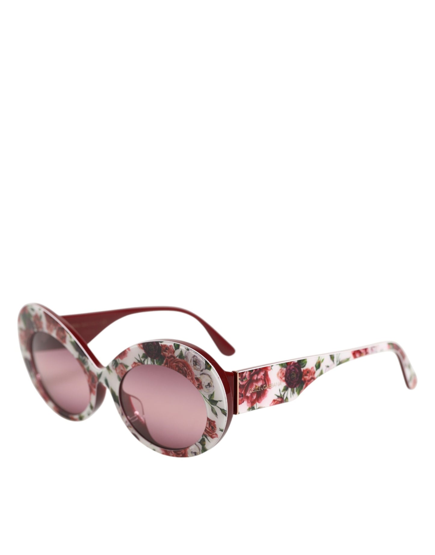 Dolce & Gabbana Floral Printed Acetate Oval Eyewear Sunglasses