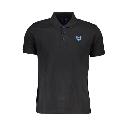 Gianmarco Venturi Black Cotton Polo Shirt