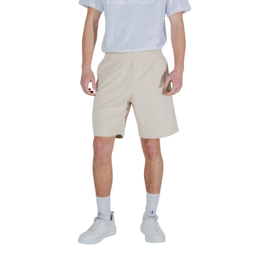 EA7 Emporio Armani Beige Cotton Bermuda Shorts