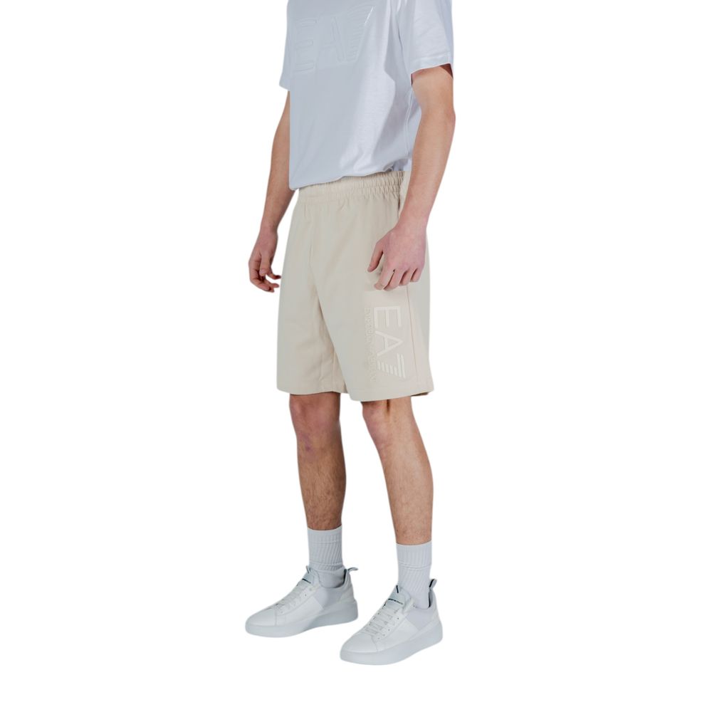 EA7 Emporio Armani Beige Cotton Bermuda Shorts