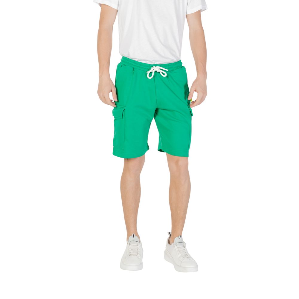 Icon Green Cotton Bermuda Shorts