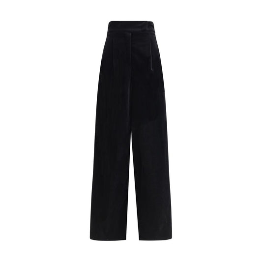 Max Mara Black Cotton Casual Pants