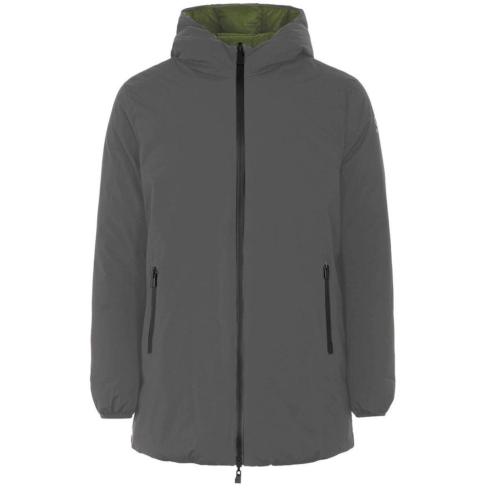 Suns Gray Polyester Jackets & Coat