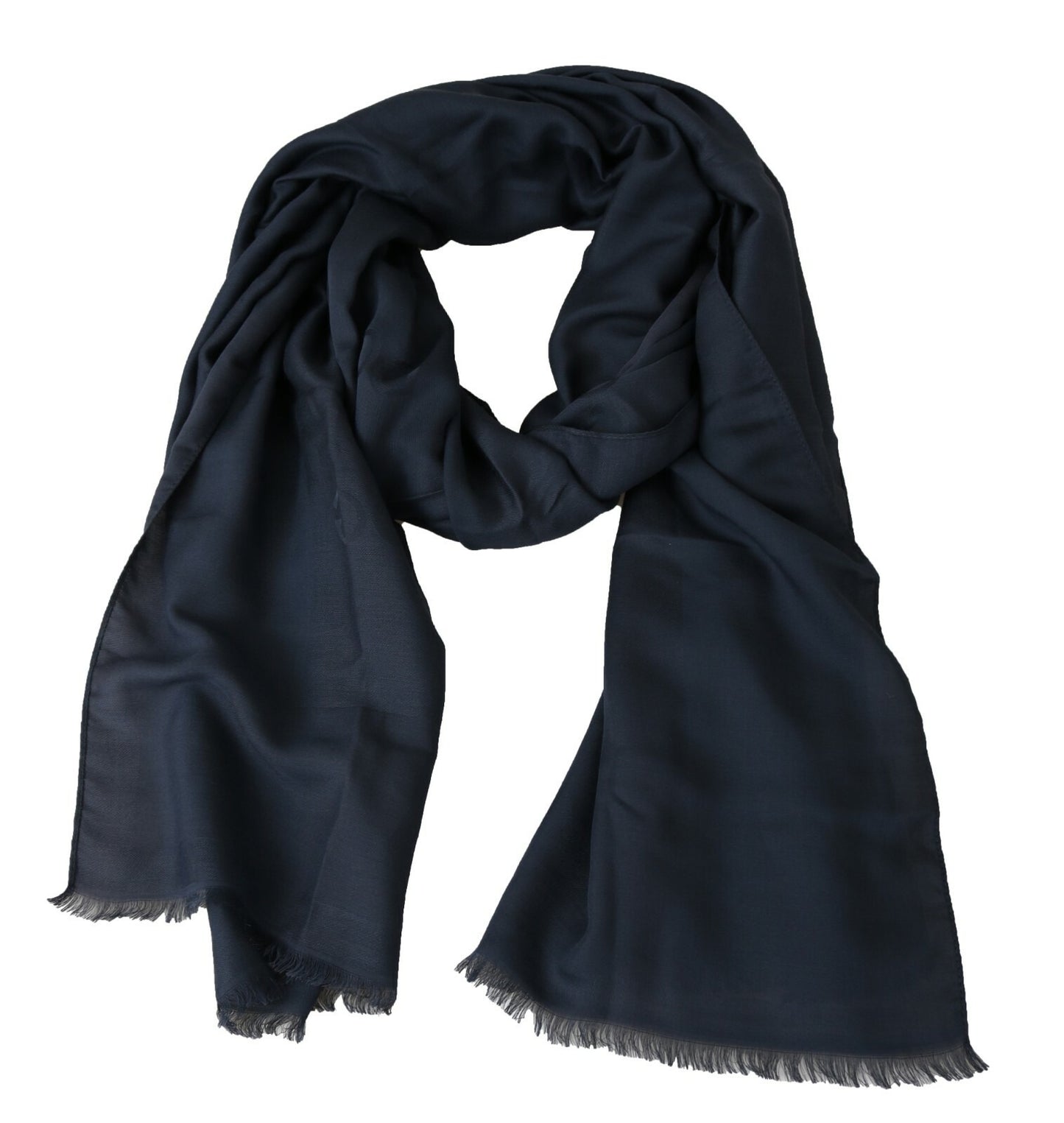 Dolce & Gabbana Modal Navy Blue Neck Wrap Men Shawl Scarf