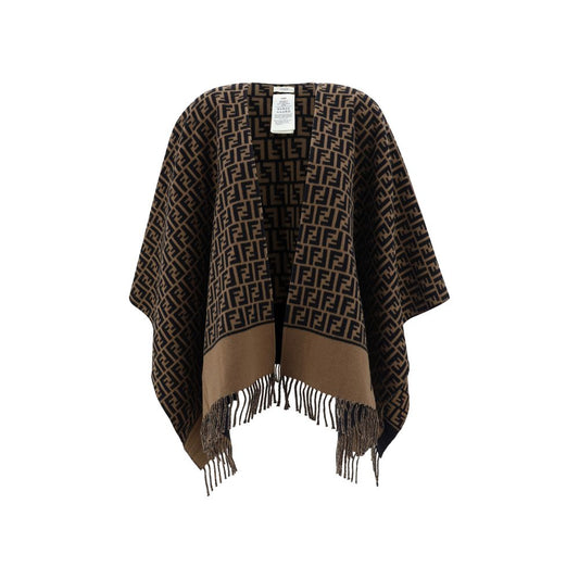 Fendi Brown Wool Scarf