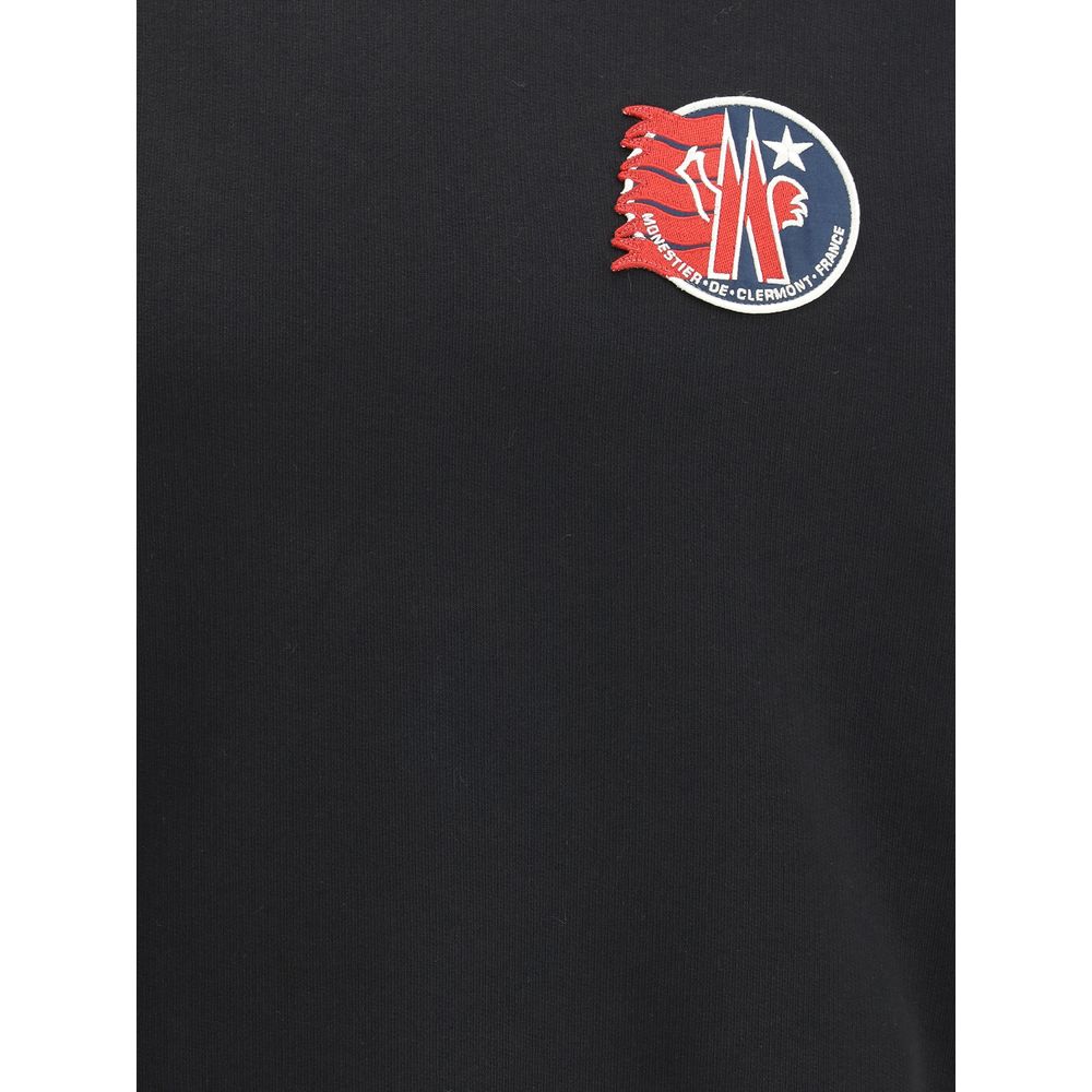 Moncler Black Cotton Sweatshirt