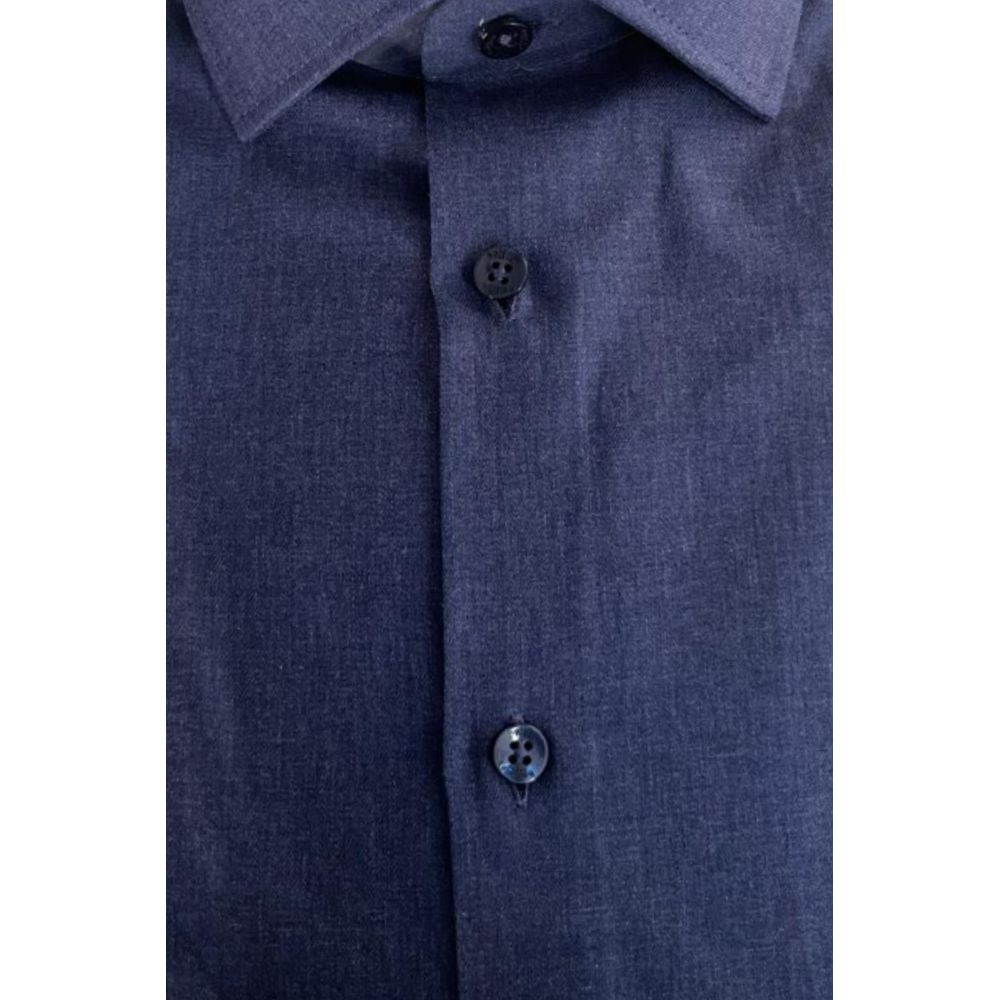 Baldinini Trend Blue Cotton Shirt